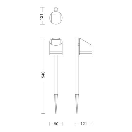 Philips - LED Solárna lampa FYCE LED/1,5W/3,7V 1200 mAh IP44