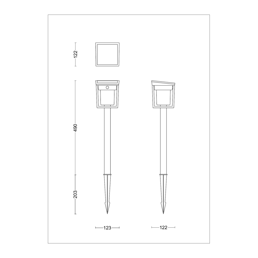 Philips - LED Solárna lampa so senzorom BLAISE LED/1,5W/3,7V 3000K IP44
