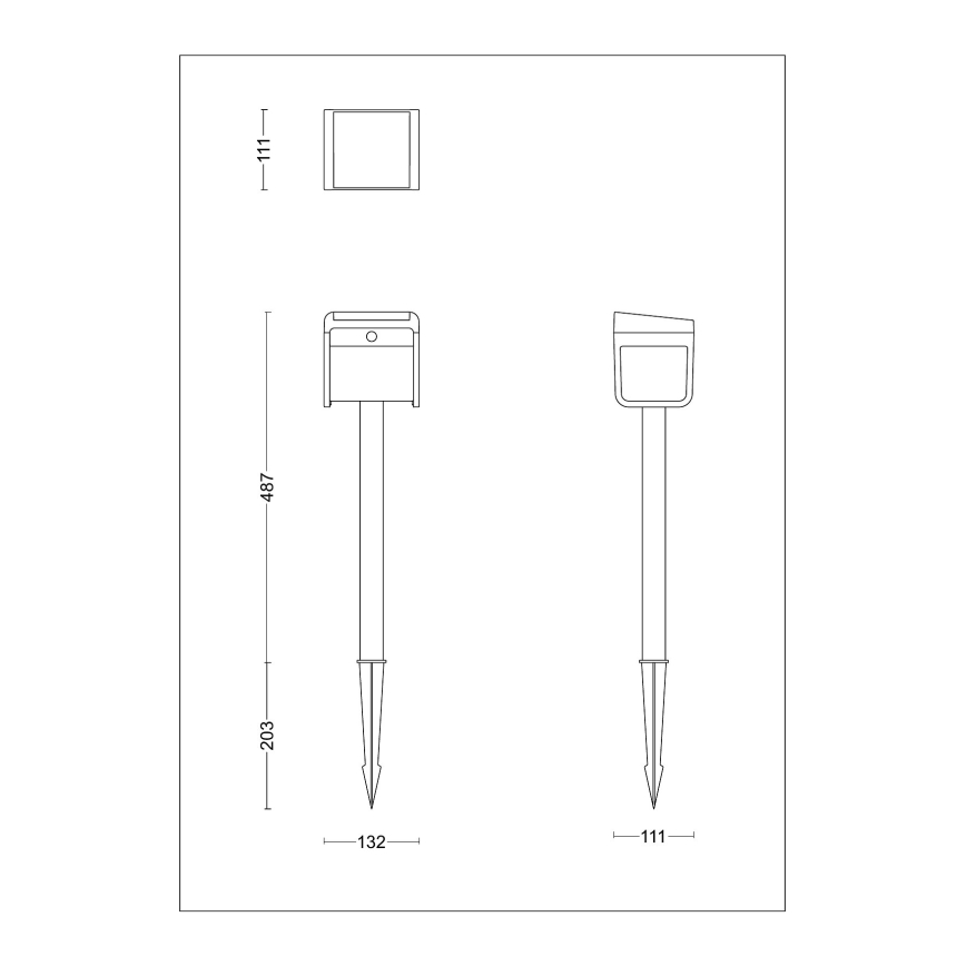 Philips - LED Solárna lampa so senzorom EZRA LED/1,8W/3,7V 3000K IP44