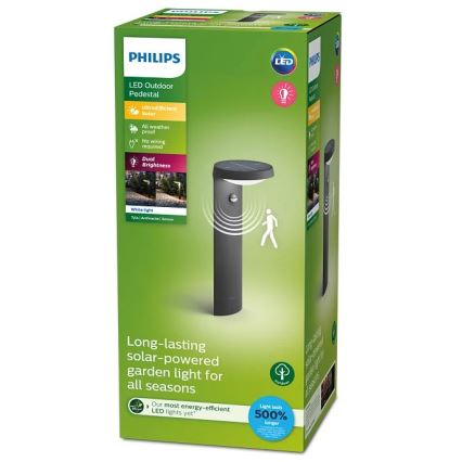 Philips - LED Solárna lampa so senzorom LED/1,2W/4V 1800 mAh 3000K IP44