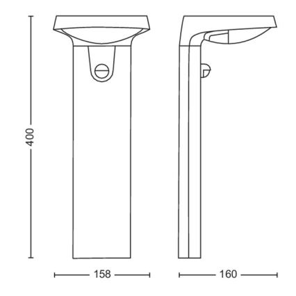 Philips - LED Solárna lampa so senzorom LED/1,2W/4V 3000K IP44