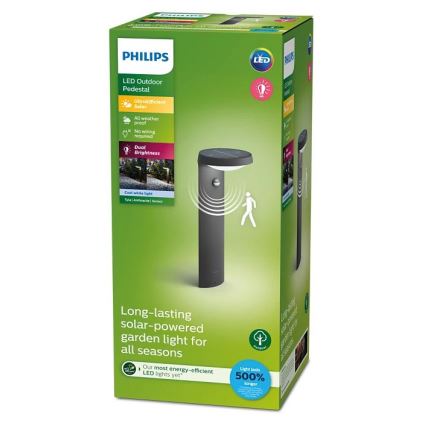 Philips - LED Solárna lampa so senzorom LED/1,2W/4V 1800 mAh 4000K IP44
