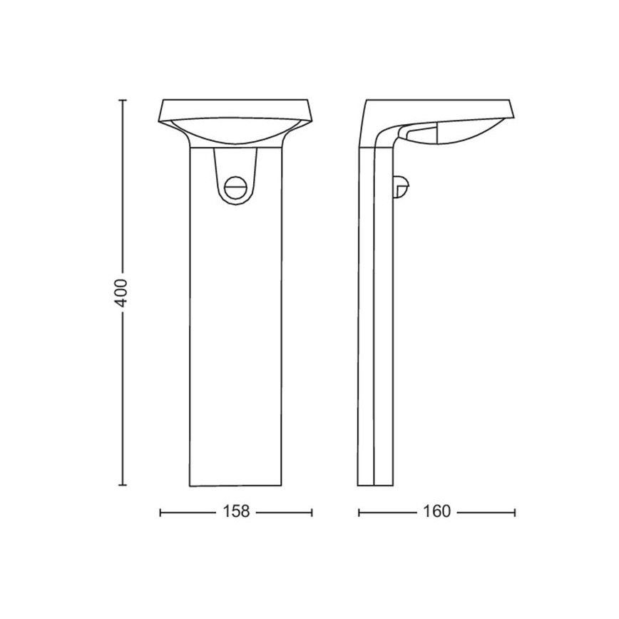 Philips - LED Solárna lampa so senzorom LED/1,2W/4V 1800 mAh 4000K IP44