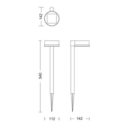 Philips - LED Solárna lampa VYNCE LED/1,5W/3,7V 1500 mAh IP44