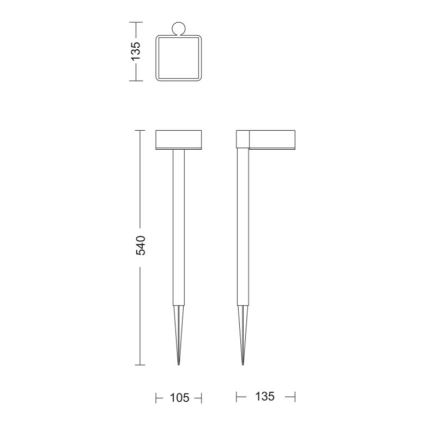 Philips - LED Solárna lampa VYNCE LED/1,5W/3,7V 1500 mAh IP44