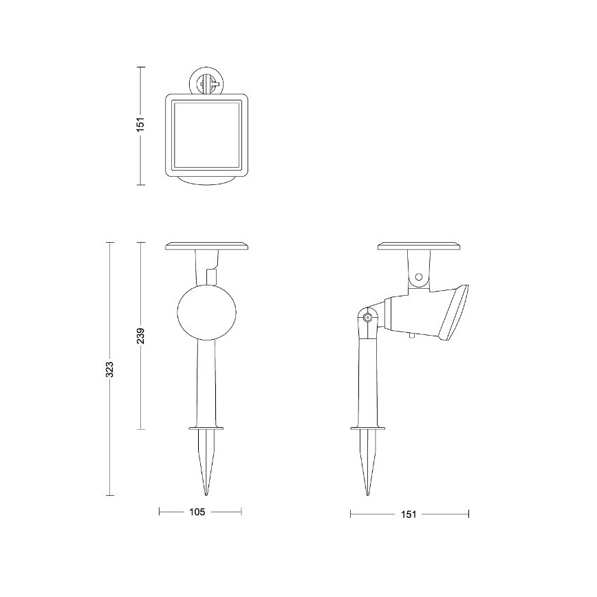 Philips - LED Solárne bodové svietidlo JIVIX LED/1,4W/3,7V IP44