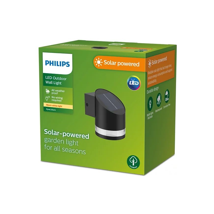 Philips - LED Solárne nástenné svietidlo FYCE LED/1,5W/3,7V 1200 mAh IP44