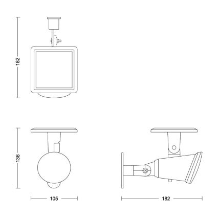 Philips - LED Solárne nástenné svietidlo JIVIX LED/1,4W/3,7V IP44