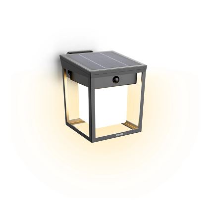 Philips - LED Solárne nástenné svietidlo so senzorom BLAISE LED/1,5W/3,7V 3000K IP44