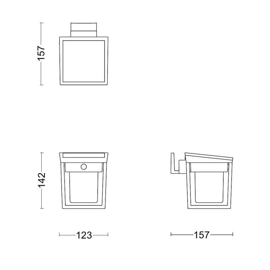 Philips - LED Solárne nástenné svietidlo so senzorom BLAISE LED/1,5W/3,7V 3000K IP44