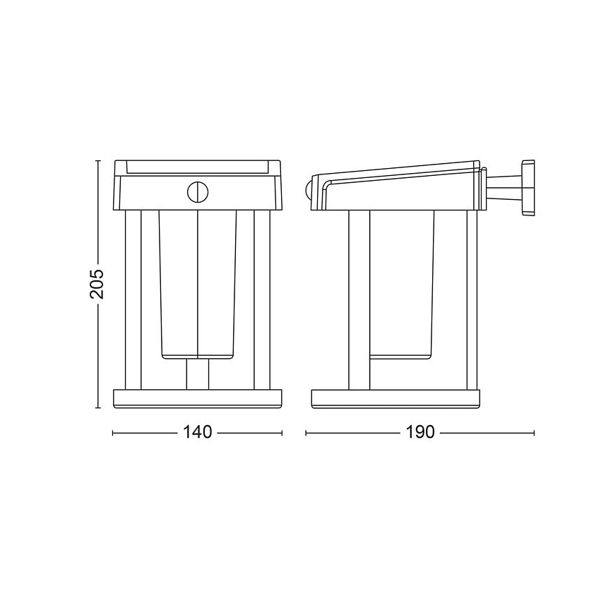 Philips - LED Solárne nástenné svietidlo so senzorom CAMILL LED/1,4W/3,7V IP44
