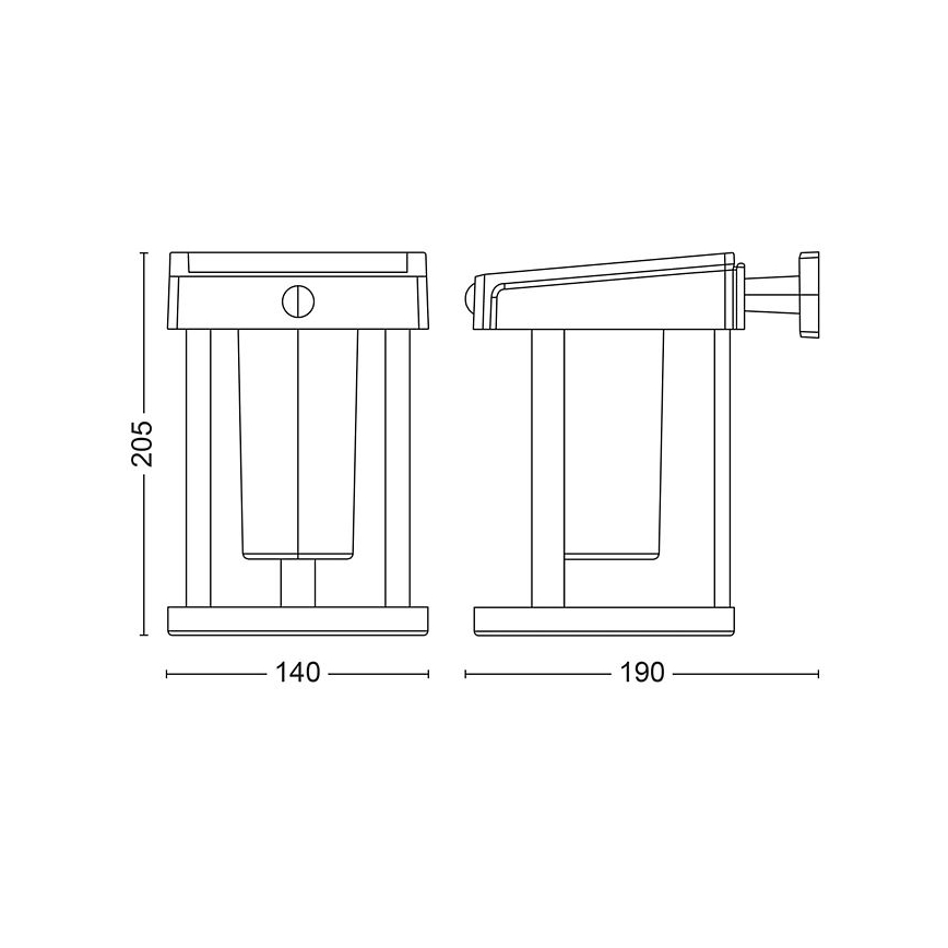 Philips - LED Solárne nástenné svietidlo so senzorom CAMILL LED/1,4W/3,7V IP44