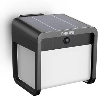 Philips - LED Solárne nástenné svietidlo so senzorom EZRA LED/1,8W/3,7V 3000K IP44