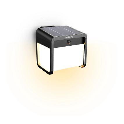 Philips - LED Solárne nástenné svietidlo so senzorom EZRA LED/1,8W/3,7V 2600 mAh 3000K IP44