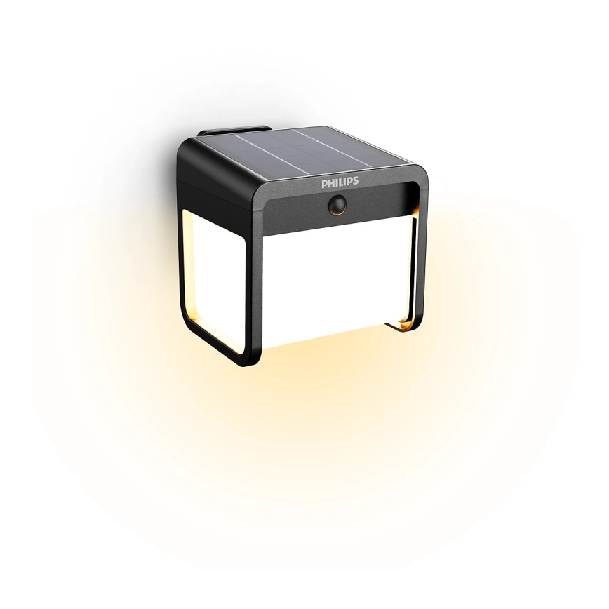 Philips - LED Solárne nástenné svietidlo so senzorom EZRA LED/1,8W/3,7V 2600 mAh 3000K IP44