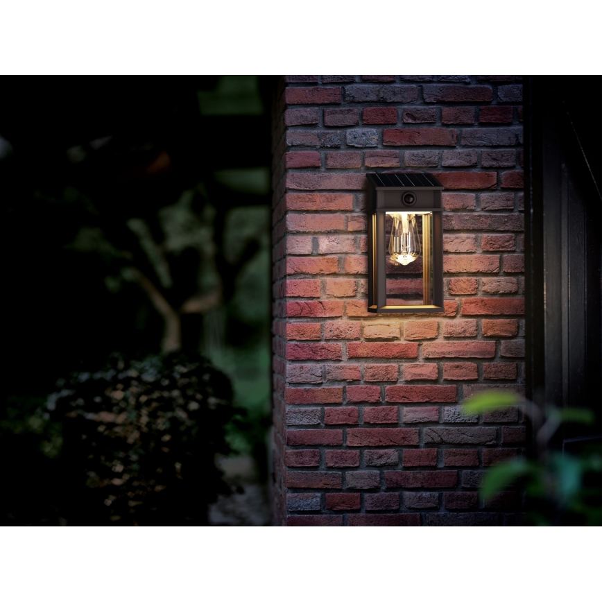 Philips - LED Solárne nástenné svietidlo so senzorom GERI LED/3,2W/3,7V 2700K IP44
