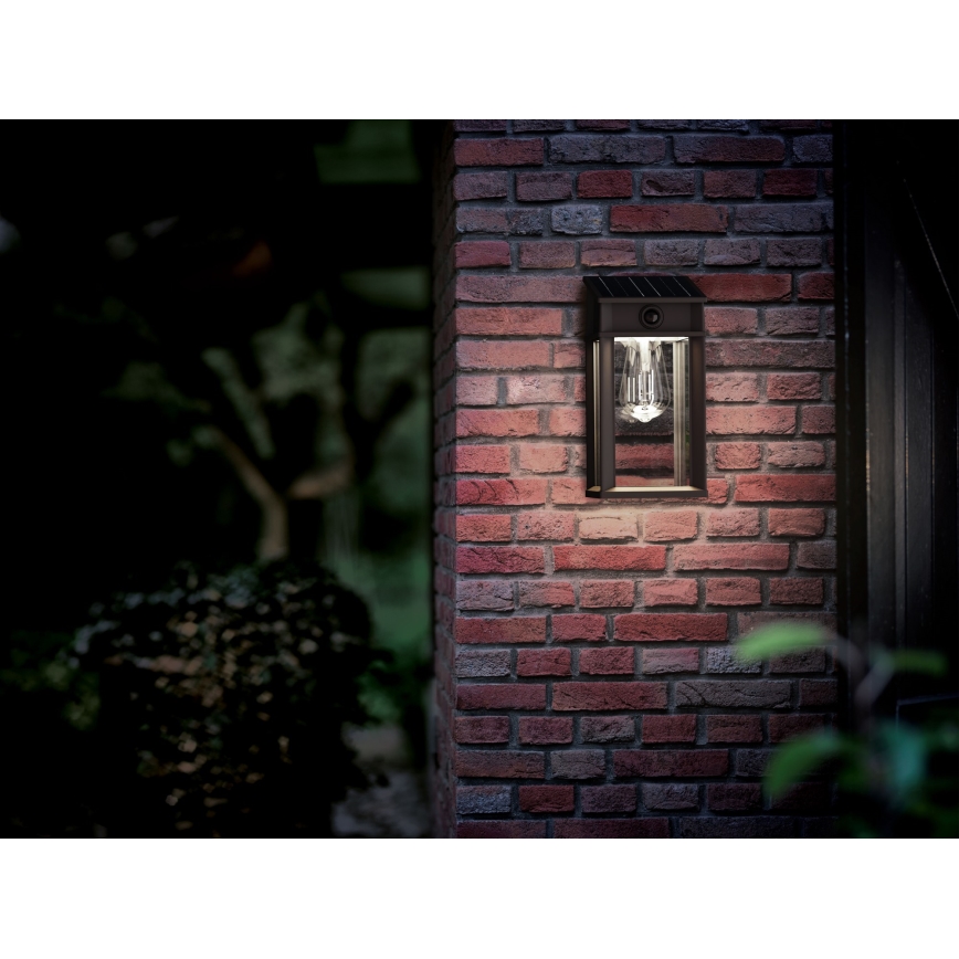 Philips - LED Solárne nástenné svietidlo so senzorom GERI LED/3,2W/3,7V 4000K IP44