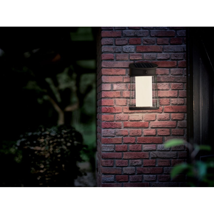 Philips - LED Solárne nástenné svietidlo so senzorom JUDA LED/3,2W/3,7V 4000K IP44
