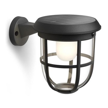 Philips - LED Solárne nástenné svietidlo so senzorom pohybu a súmraku RADII LED/1,3W/3,7V 2000 mAh 3000K IP44