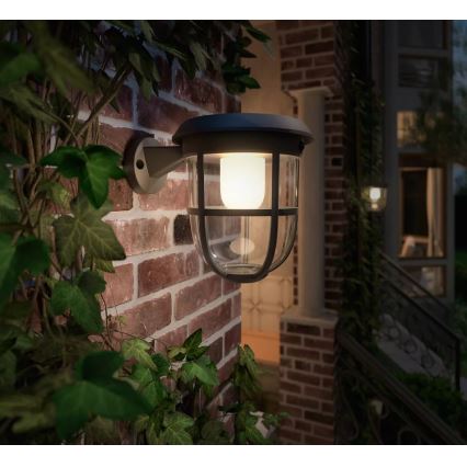 Philips - LED Solárne nástenné svietidlo so senzorom pohybu a súmraku RADII LED/1,3W/3,7V 2000 mAh 3000K IP44