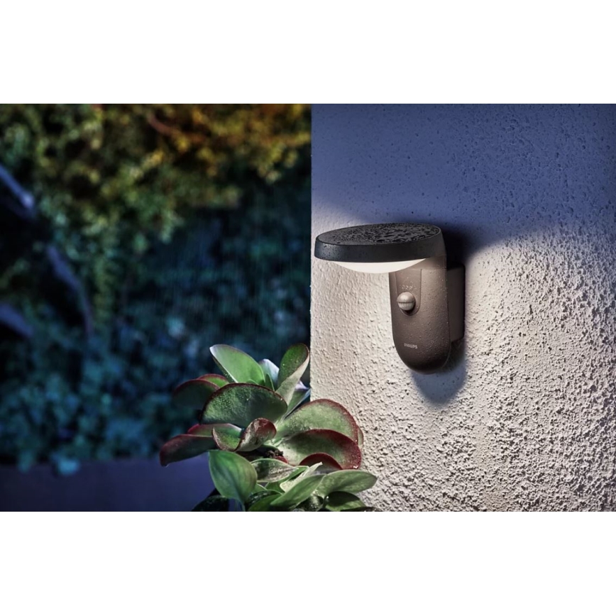 Philips - LED Solárne nástenné svietidlo so senzorom LED/1,2W/4V 1800 mAh 3000K IP44
