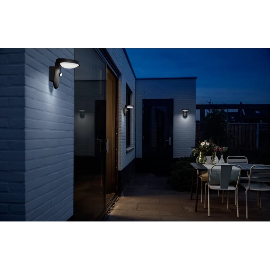 Philips - LED Solárne nástenné svietidlo so senzorom LED/1,2W/4V 1800 mAh 3000K IP44