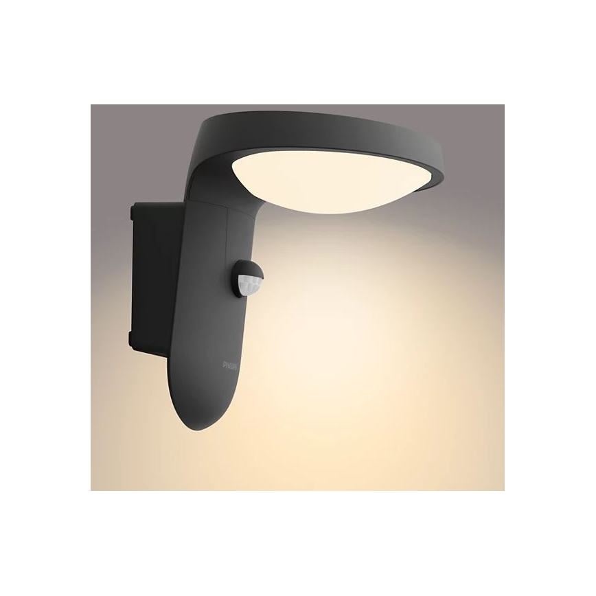 Philips - LED Solárne nástenné svietidlo so senzorom pohybu a súmraku LED/1,2W/4V 1800 mAh 3000K IP44