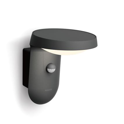Philips - LED Solárne nástenné svietidlo so senzorom LED/1,2W/4V 1800 mAh 3000K IP44