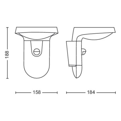 Philips - LED Solárne nástenné svietidlo so senzorom LED/1,2W/4V 1800 mAh 3000K IP44