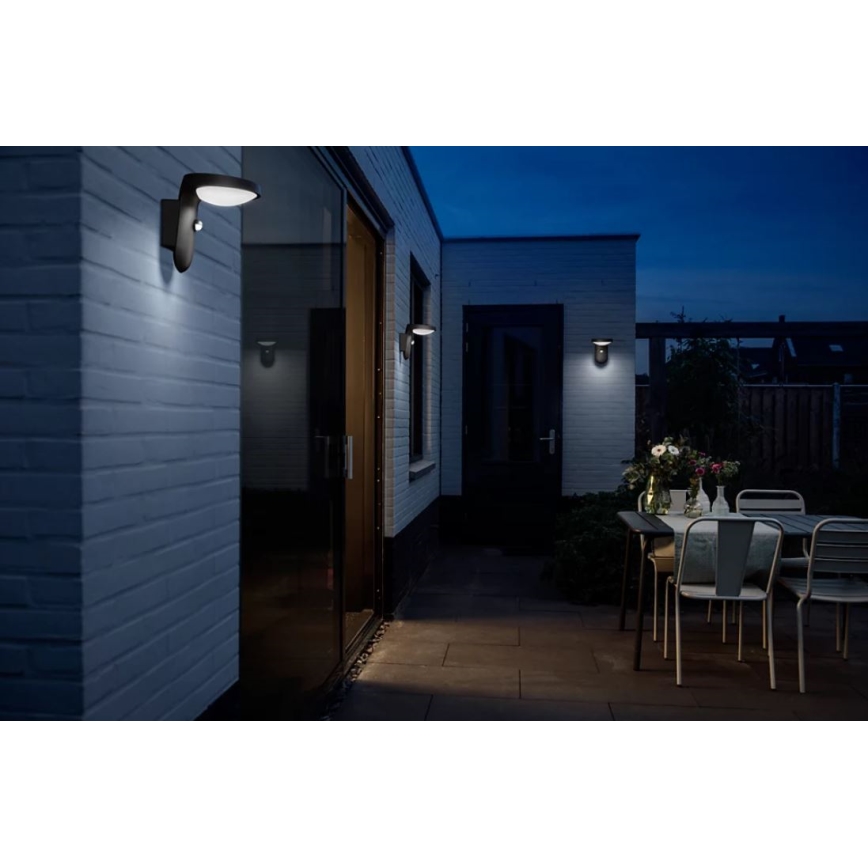 Philips - LED Solárne nástenné svietidlo so senzorom LED/1,2W/4V 1800 mAh 4000K IP44