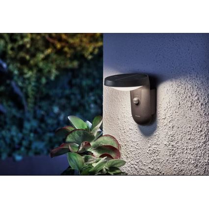 Philips - LED Solárne nástenné svietidlo so senzorom LED/1,2W/4V 1800 mAh 4000K IP44
