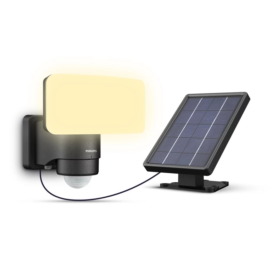 Philips - LED Solárne nástenné svietidlo so senzorom TYLUS LED/6W/3,7V 3000K IP44