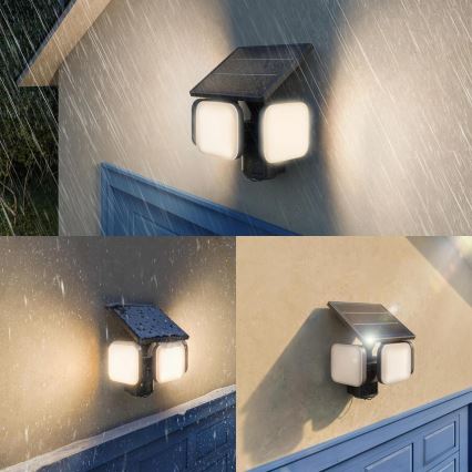 Philips - LED solárne nástenné svietidlo so senzorom ZYREN LED/24,5W/3,7V 2600 mAh 3000K IP65