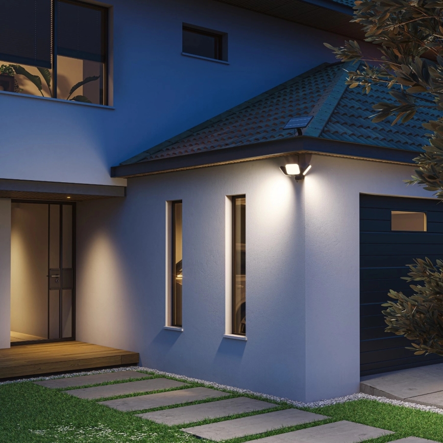 Philips - LED solárne nástenné svietidlo so senzorom ZYREN LED/24,5W/3,7V 2600 mAh 3000K IP65