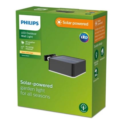 Philips - LED Solárne nástenné svietidlo VYNCE LED/1,5W/3,7V 1500 mAh IP44