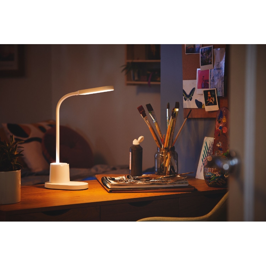 Philips - LED Stmievateľná dotyková stolná lampa BUCKET LED/7W/5V 1800 mAh 3000/4000/5700K CRI 90