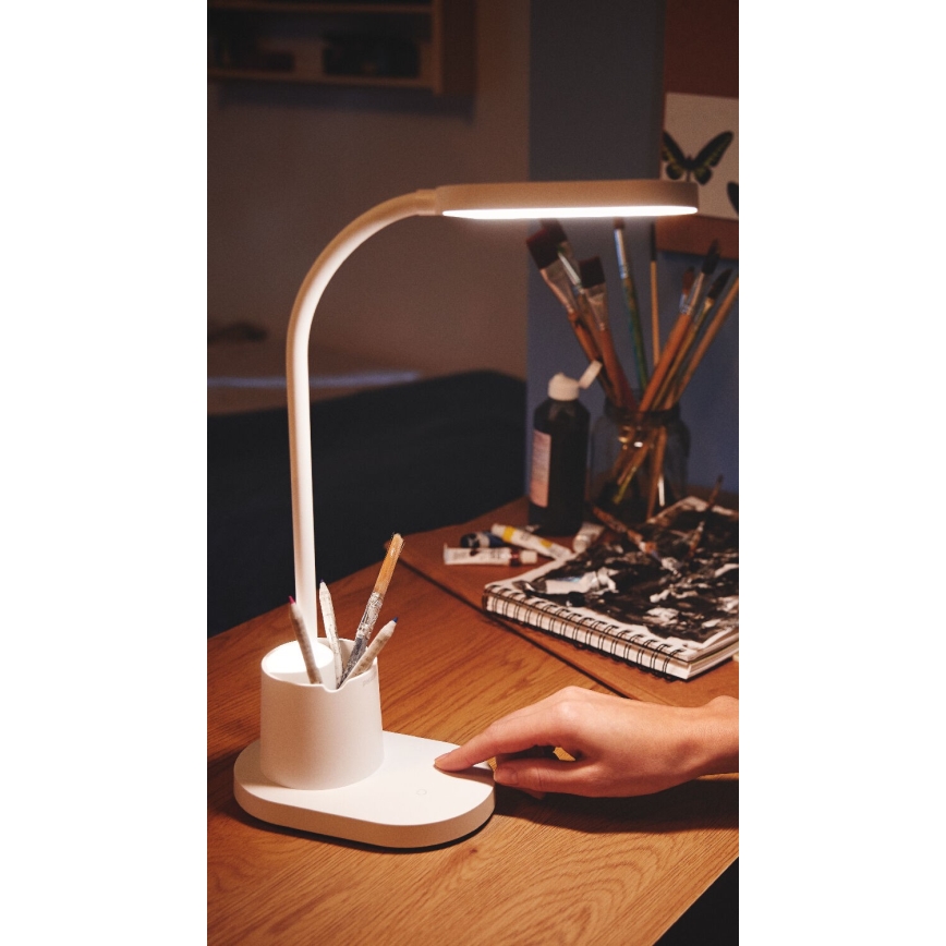 Philips - LED Stmievateľná dotyková stolná lampa BUCKET LED/7W/5V 1800 mAh 3000/4000/5700K CRI 90