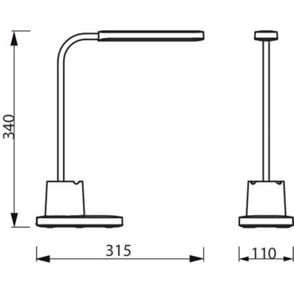 Philips - LED Stmievateľná dotyková stolná lampa BUCKET LED/7W/5V 3000/4000/5700K CRI 90