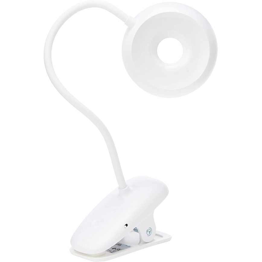 Philips - LED Stmievateľná lampa s klipom DONUTCLIP LED/3W/5V 1200 mAh CRI 90 biela