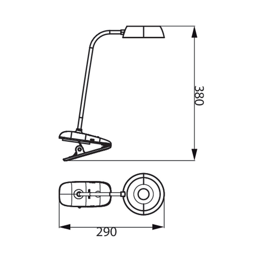 Philips - LED Stmievateľná lampa s klipom DONUTCLIP LED/3W/5V 1200 mAh CRI 90 biela