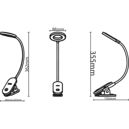 Philips - LED Stmievateľná lampa s klipom LED/5W/5V CRI 90