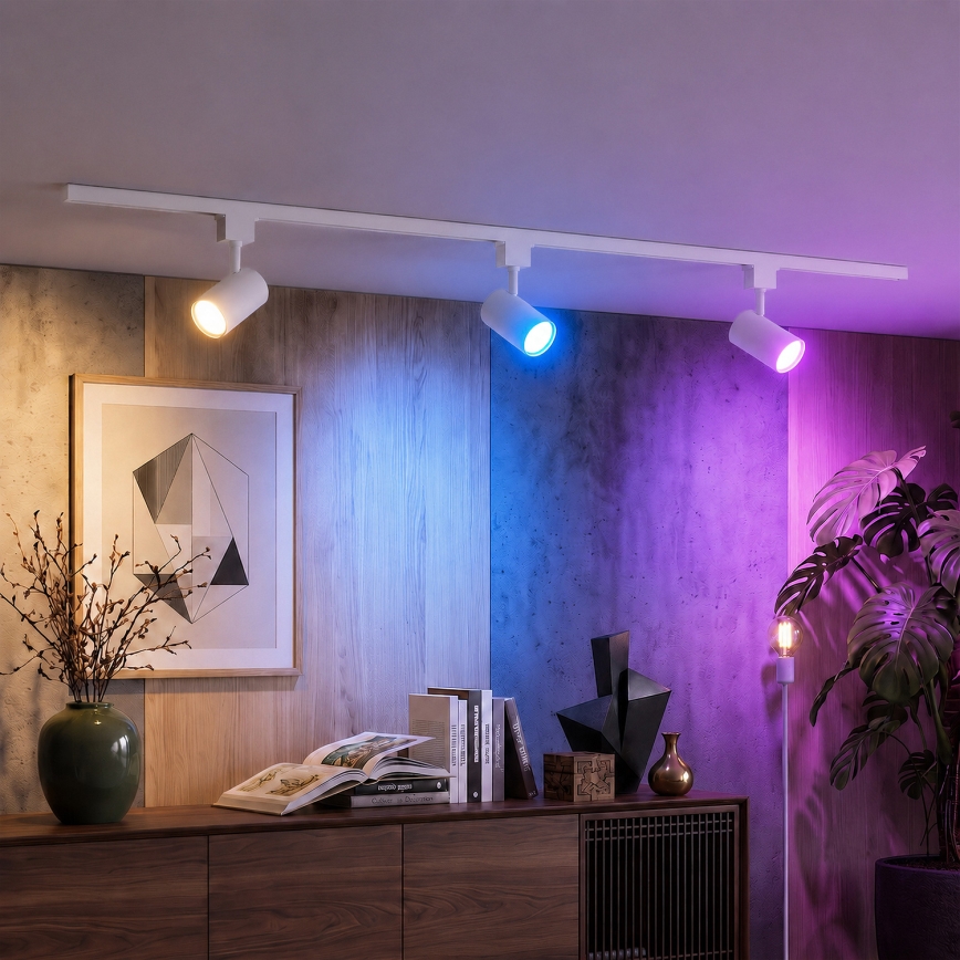 Philips - LED RGBW Stmievateľné bodové svietidlo v lištovom systéme EASYLINK HUE 3xGU10/4,7W/230V 2200-6500K 1m biela