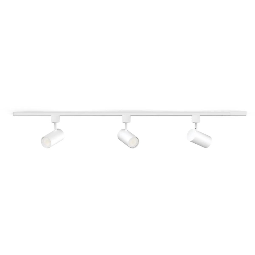 Philips - LED RGBW Stmievateľné bodové svietidlo v lištovom systéme EASYLINK HUE 3xGU10/4,7W/230V 2200-6500K 1m biela