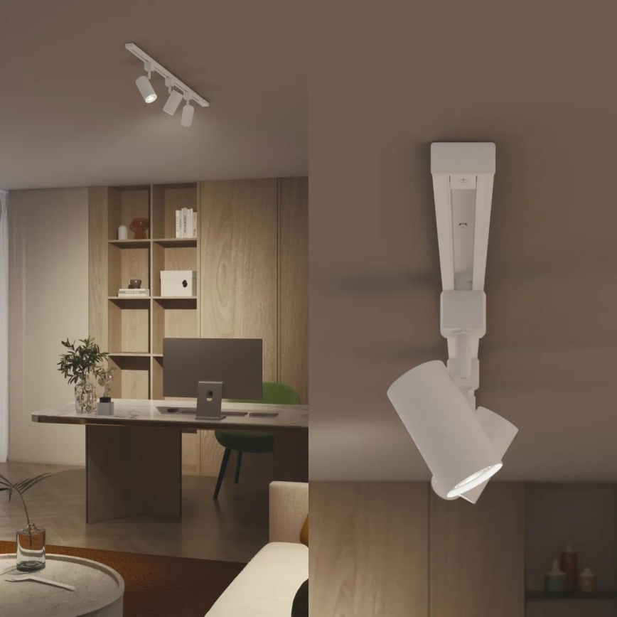 Philips - LED RGBW stmievateľné bodové svietidlo v lištovom systéme EASYLINK HUE 3xGU10/4,7W/230V 2200-6500K 1m biela + Hue bridge