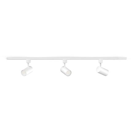 Philips - LED RGBW stmievateľné bodové svietidlo v lištovom systéme EASYLINK HUE 3xGU10/4,7W/230V 2200-6500K 1m biela + Hue bridge