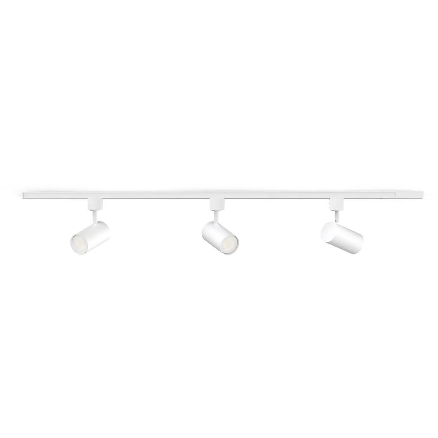 Philips - LED RGBW stmievateľné bodové svietidlo v lištovom systéme EASYLINK HUE 3xGU10/4,7W/230V 2200-6500K 1m biela + Hue bridge