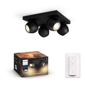 Philips - LED Stmievateľné bodové svietidlo Hue BUCKRAM 4xGU10/5W/230V + diaľkové ovládanie