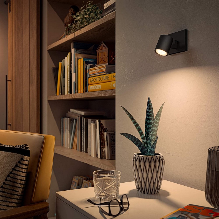 Philips - LED Stmievateľné bodové svietidlo Hue RUNNER 1xGU10/4,2W/230V 2200-6500K čierna