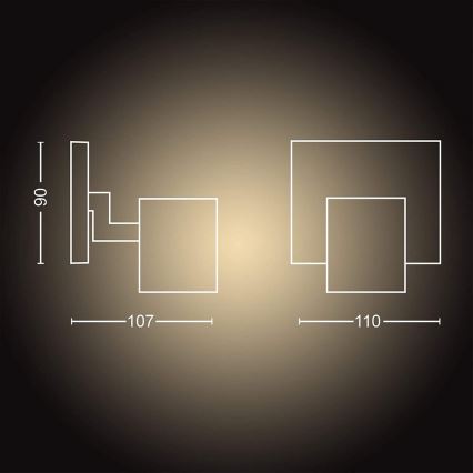 Philips - LED Stmievateľné bodové svietidlo Hue RUNNER 1xGU10/4,2W/230V 2200-6500K čierna