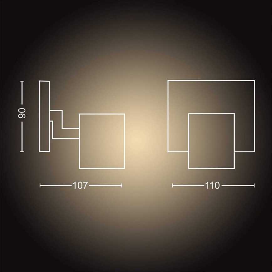 Philips - LED Stmievateľné bodové svietidlo Hue RUNNER 1xGU10/4,2W/230V 2200-6500K + diaľkové ovládanie biela